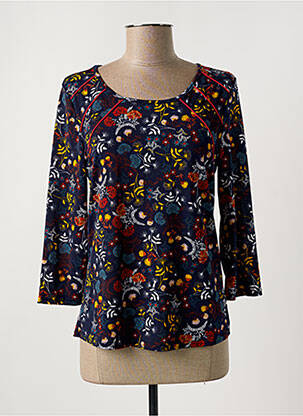 Tricou mâneci 3/4 mâneci 3/4 albastru SCOTTAGE femeie