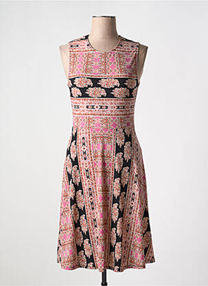 Rochie midi roz BCBGMAXAZRIA femeie