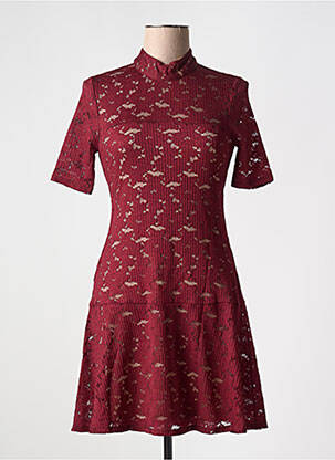 Rochie scurtă mâneci scurte mâneci scurte roșu BCBGMAXAZRIA femeie