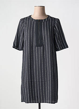 Rochie scurtă croială fluidă mâneci scurte negru BCBGMAXAZRIA femeie