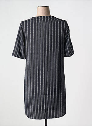 Rochie scurtă croială fluidă mâneci scurte negru BCBGMAXAZRIA femeie