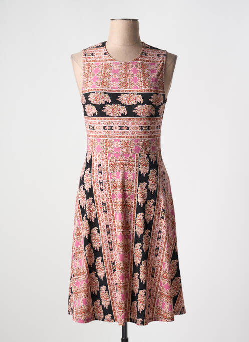 Rochie midi roz BCBGMAXAZRIA femeie