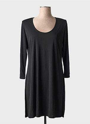 Rochie midi croială fluidă mâneci lungi negru EDMOND BOUBLIL femeie