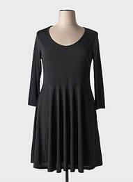 Rochie midi croială fluidă mâneci lungi negru EDMOND BOUBLIL femeie