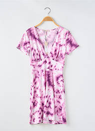 Rochie scurtă mâneci scurte mâneci scurte violet BCBGENERATION femeie