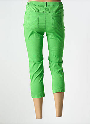 Pantalon trei sferturi țesătură poplin mărime normală verde AGATHE & LOUISE femeie