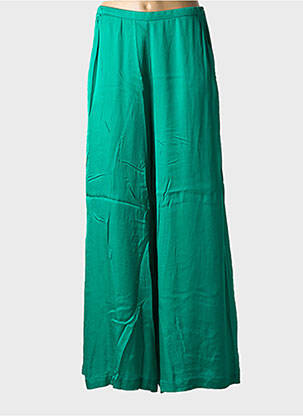 Pantalon evazat talie elastică verde SURKANA femeie