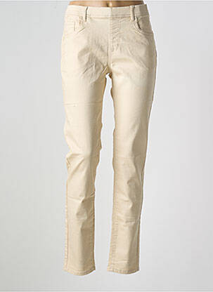 Pantalon slim talie elastică bej S.QUISE femeie
