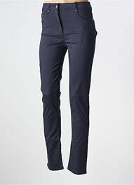Pantalon slim țesătură poplin mărime normală albastru JULIE GUERLANDE femme