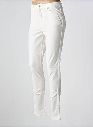 Pantalon slim buzunare alb KANOPE femeie