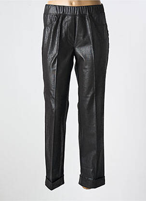 Pantalon drept talie elastică negru WALTRON femeie