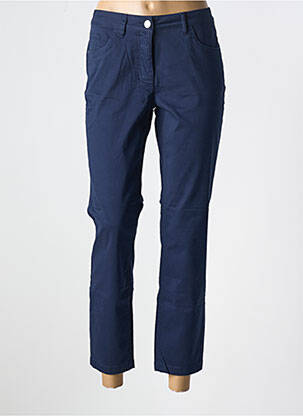 Pantalon 7/8 închidere cu fermoar sub clapetă cu nasturi albastru BRANDTEX femeie