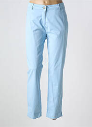 Pantalon drept închidere cu fermoar sub clapetă cu nasturi albastru BRANDTEX femme