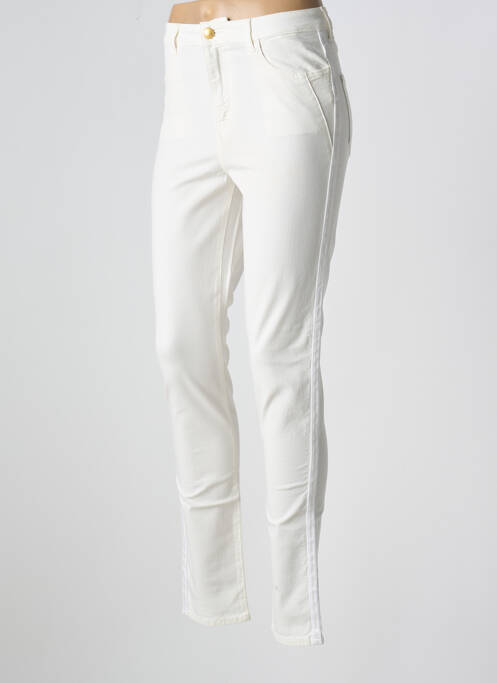 Pantalon slim alb KANOPE femeie
