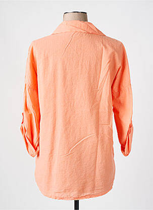 Cămașă croială dreaptă mâneci 3/4 portocalie NEW COLLECTION femeie