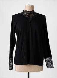 Top elasticitate mâneci lungi negru SIGNATURE femme