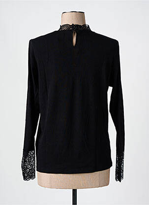 Top elasticitate mâneci lungi negru SIGNATURE femeie