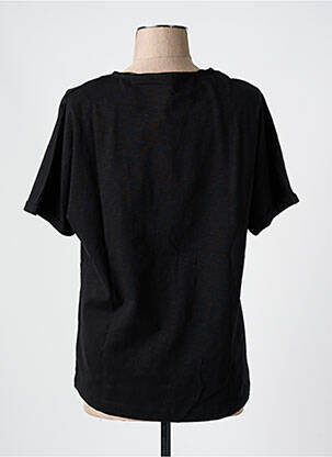 Tricou croială dreaptă mâneci scurte negru CISO femeie
