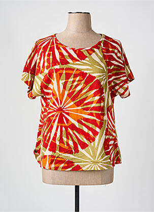 Tricou croială dreaptă mâneci scurte portocalie AGATHE & LOUISE femeie