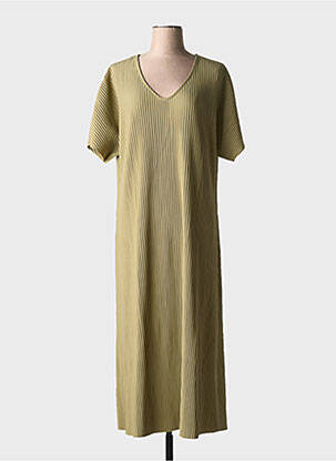 Rochie lungă mâneci scurte mâneci scurte verde B.YOUNG femeie