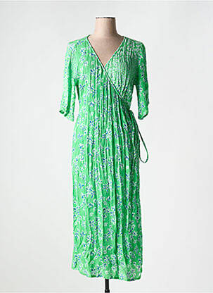 Rochie midi mâneci 3/4 mâneci 3/4 verde AGATHE & LOUISE femeie
