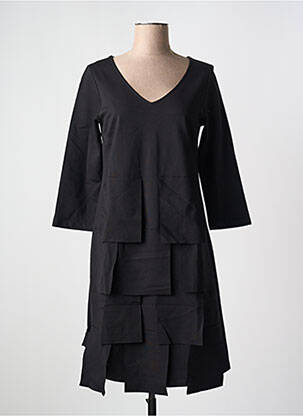 Rochie midi mâneci 3/4 mâneci 3/4 negru ORTO BOTANICO femeie