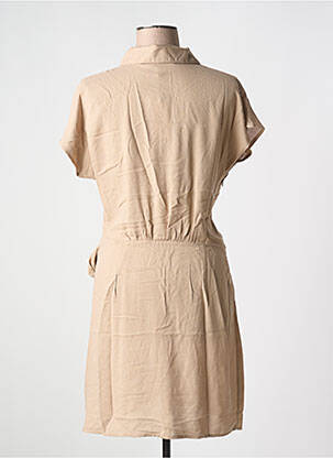Rochie midi mâneci scurte mâneci scurte bej JUBYLEE femme