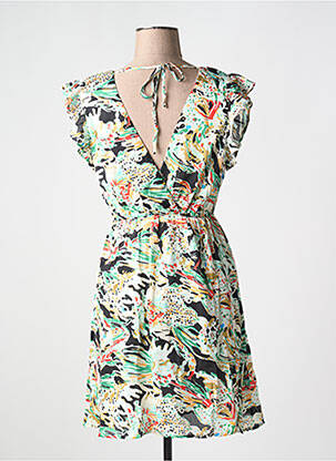 Rochie midi imprimeu fantezie mâneci scurte verde MAELLE femeie