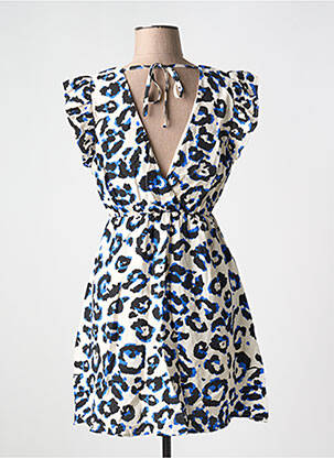Rochie scurtă mâneci scurte mâneci scurte albastru MAELLE femeie