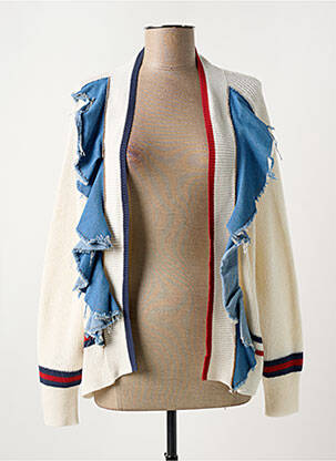 Vestă cu mâneci lungi bej PLEASE femeie