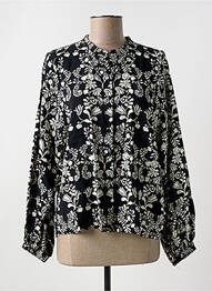 Cămașă imprimeu floral mâneci lungi negru ICHI femme