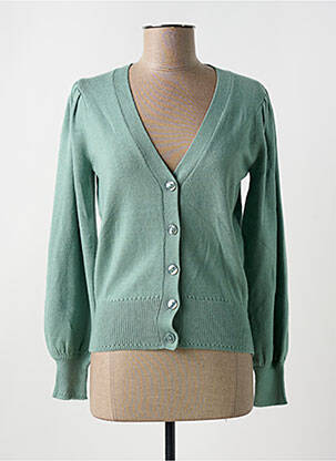 Vestă cu mâneci lungi verde ICHI femeie