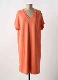 Rochie midi mâneci scurte mâneci scurte portocaliu SOYACONCEPT femeie
