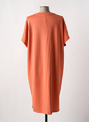 Rochie midi mâneci scurte mâneci scurte portocaliu SOYACONCEPT femeie