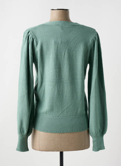 Vestă cu mâneci lungi verde ICHI femeie