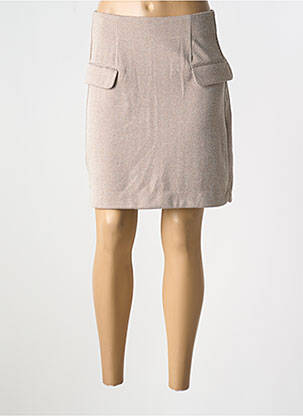 Fustă scurtă maro ICHI femeie