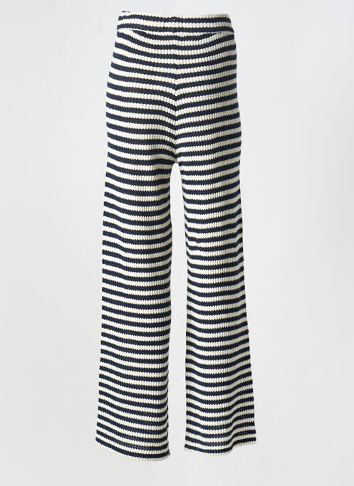 Pantalon evazat elasticitate talie înaltă albastru ICHI femme