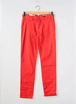 Pantalon chino țesătură poplin talie joasă roșu HERO SEVEN bărbat