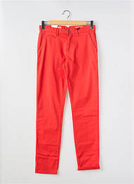 Pantalon chino țesătură poplin talie joasă roșu HERO SEVEN homme