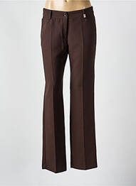 Pantalon drept țesătură poplin mărime normală maro ANDAMIO femme