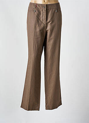 Pantalon drept țesătură poplin mărime normală maro GERRY WEBER femeie