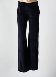 Pantalon drept talie elastică mărime normală albastru MAJESTIC FILATURES femeie
