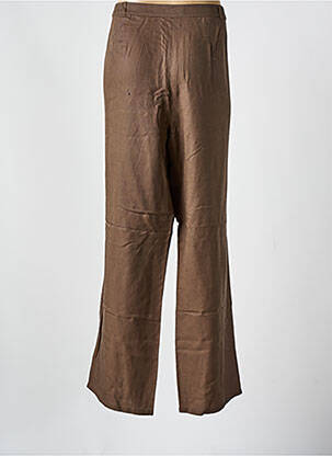 Pantalon drept talie elastică mărime normală maro FRANK WALDER femeie