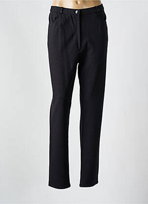 Pantalon slim talie elastică mărime normală negru GEVANA femeie