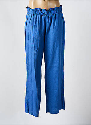 Pantalon drept talie elastică mărime normală albastru MUS & BOMBON femeie