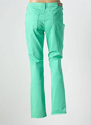 Pantalon slim țesătură poplin mărime normală verde KANOPE femeie