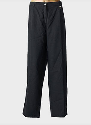 Pantalon drept țesătură crep mărime normală negru GELCO femeie