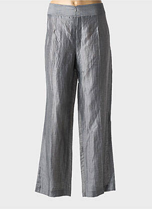 Pantalon drept talie cu cleme mărime normală gri PLAIT-IL ? femeie