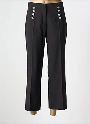 Pantalon 7/8 talie înaltă talie înaltă negru SIGNE NATURE femeie