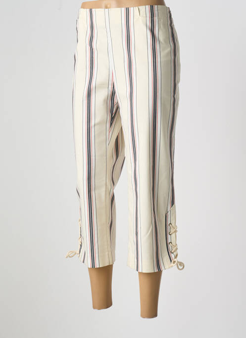 Pantalon trei sferturi elasticitate mărime normală bej BRUNO SAINT HILAIRE femme